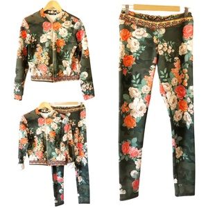 Fashion Nova Camo Floral 2-Piece Jacket & Leggings